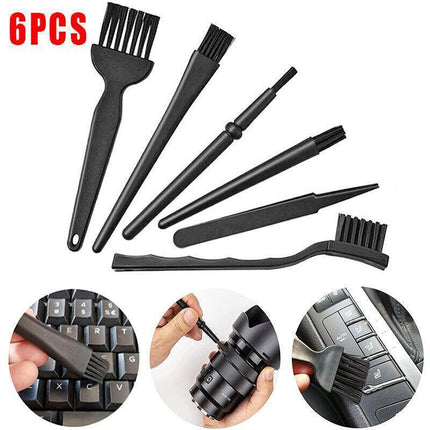 6Pcs Anti-Static Keyboard Cleaning Kit Black Plastic Laptop PC Dust Cleaner Brus - Aimall