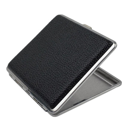 Stainless Steel+Pu Cigar Cigarette Tobacco Case Pocket Pouch Holder Box AU Stock - Aimall