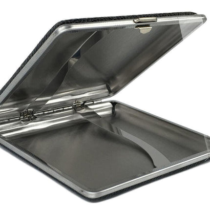 Stainless Steel+Pu Cigar Cigarette Tobacco Case Pocket Pouch Holder Box AU Stock - Aimall