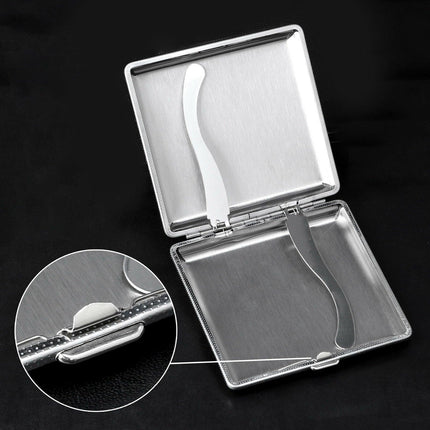 Stainless Steel+Pu Cigar Cigarette Tobacco Case Pocket Pouch Holder Box AU Stock - Aimall
