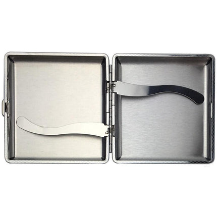 Stainless Steel+Pu Cigar Cigarette Tobacco Case Pocket Pouch Holder Box AU Stock - Aimall