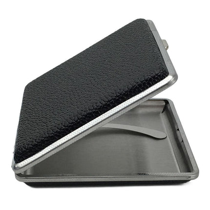 Stainless Steel+Pu Cigar Cigarette Tobacco Case Pocket Pouch Holder Box AU Stock - Aimall