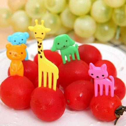 36 Pcs Mini Kids Animal Food Fruit Picks Forks Lunch Box Accessory Decor Tool AU - Aimall