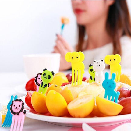 36 Pcs Mini Kids Animal Food Fruit Picks Forks Lunch Box Accessory Decor Tool AU - Aimall