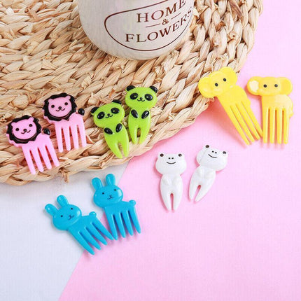 36 Pcs Mini Kids Animal Food Fruit Picks Forks Lunch Box Accessory Decor Tool AU - Aimall