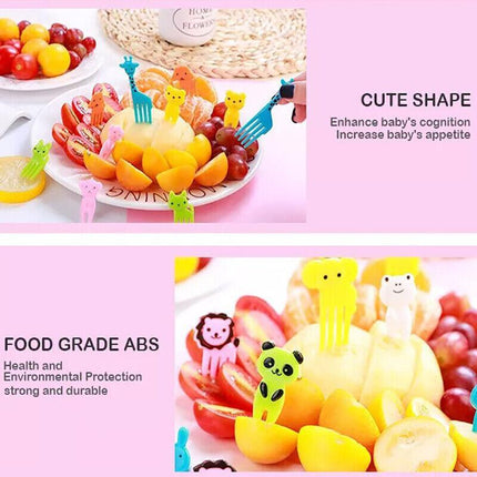 36 Pcs Mini Kids Animal Food Fruit Picks Forks Lunch Box Accessory Decor Tool AU - Aimall