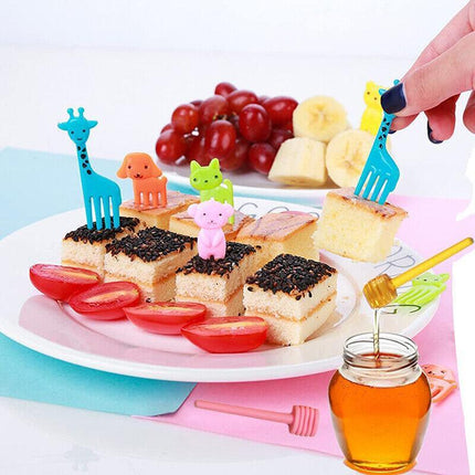 36 Pcs Mini Kids Animal Food Fruit Picks Forks Lunch Box Accessory Decor Tool AU - Aimall