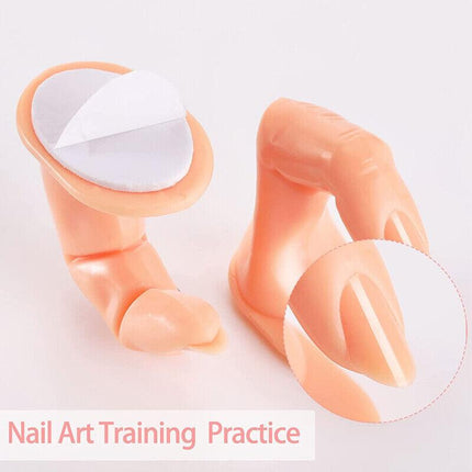 5PCS Model Fake Display Hand Nail Art Practice Finger For Training Manicure AU - Aimall