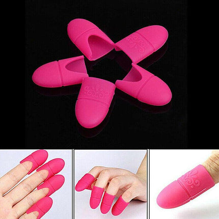 10PCS Silicone Reuseable Nail Art Soak Off Clip Cap Gel Polish Remover Wrap Tool - Aimall