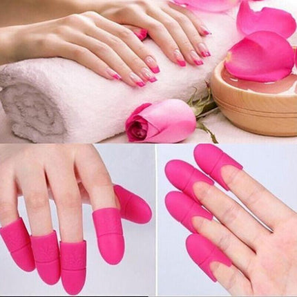 10PCS Silicone Reuseable Nail Art Soak Off Clip Cap Gel Polish Remover Wrap Tool - Aimall