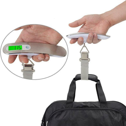 Electronic Portable Digital Luggage Scale Travel 50 KG Measures Weight Weighing - Aimall