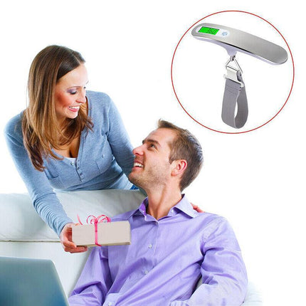 Electronic Portable Digital Luggage Scale Travel 50 KG Measures Weight Weighing - Aimall
