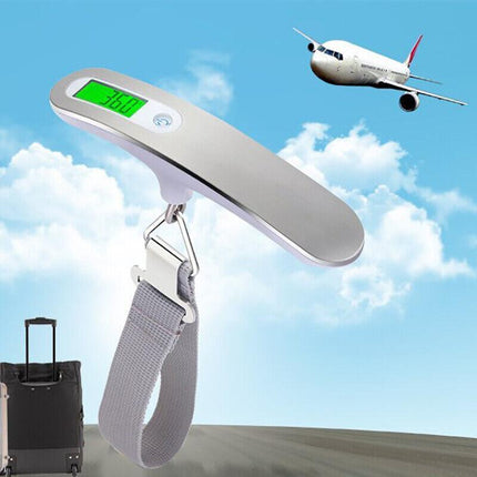 Electronic Portable Digital Luggage Scale Travel 50 KG Measures Weight Weighing - Aimall