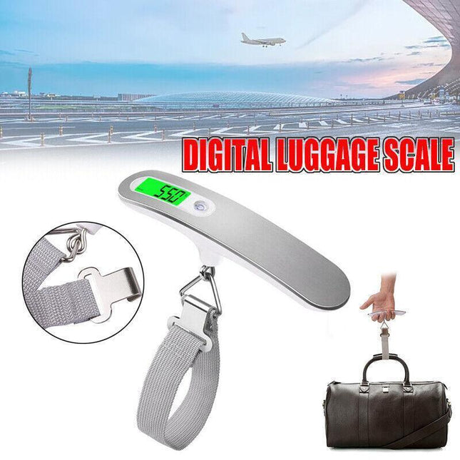 Electronic Portable Digital Luggage Scale Travel 50 KG Measures Weight Weighing - Aimall