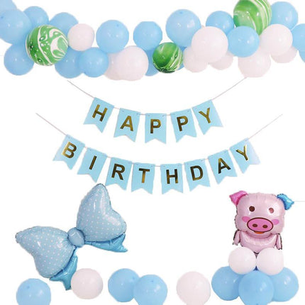 45-50 PCS Happy Birthday 3D Unicorn Decoration Balloons DIY Decor Party Set AU - Aimall