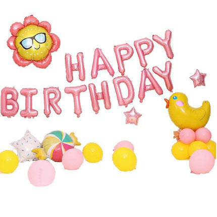 45-50 PCS Happy Birthday 3D Unicorn Decoration Balloons DIY Decor Party Set AU - Aimall