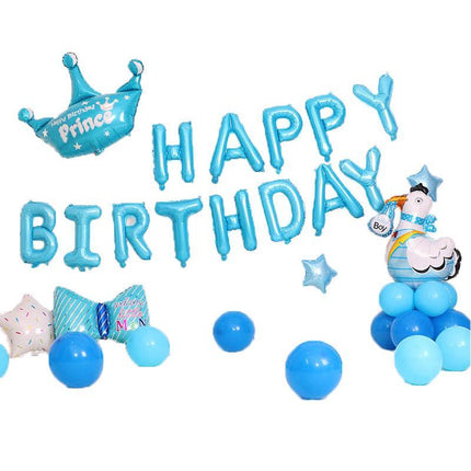 45-50 PCS Happy Birthday 3D Unicorn Decoration Balloons DIY Decor Party Set AU - Aimall