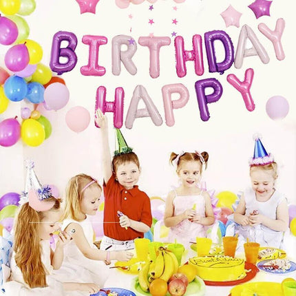45-50 PCS Happy Birthday 3D Unicorn Decoration Balloons DIY Decor Party Set AU - Aimall