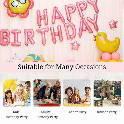 45-50 PCS Happy Birthday 3D Unicorn Decoration Balloons DIY Decor Party Set AU - Aimall