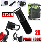 2x Pram Hook Baby Kids Stroller Hooks Shopping Bag Clip Carrier Pushchair Hanger - Aimall