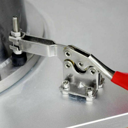 4x 100Kg/220Lb Holding Capacity Quick Release Hand Tool Toggle Clamp Horizontal - Aimall