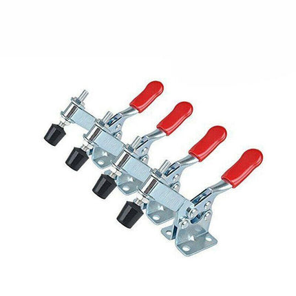 4x 100Kg/220Lb Holding Capacity Quick Release Hand Tool Toggle Clamp Horizontal - Aimall