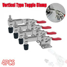 4x 100Kg/220Lb Holding Capacity Quick Release Hand Tool Toggle Clamp Horizontal - Aimall