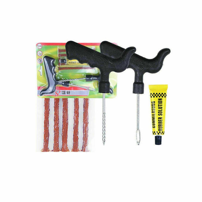 8PCS Tyre Repair Kit Tire Puncture Emergency Tool Motorcycle Bike Car Tubeless - Aimall