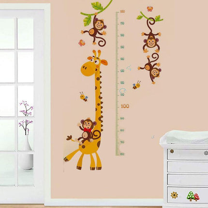 Kids Height Chart Wall Stickers Nursery Growth Measurement Ruler Removable Decal - Aimall
