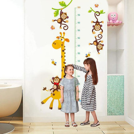 Kids Height Chart Wall Stickers Nursery Growth Measurement Ruler Removable Decal - Aimall