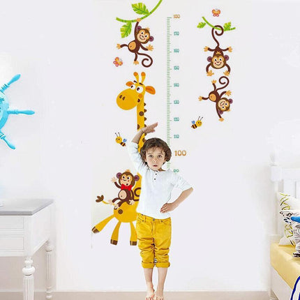 Kids Height Chart Wall Stickers Nursery Growth Measurement Ruler Removable Decal - Aimall