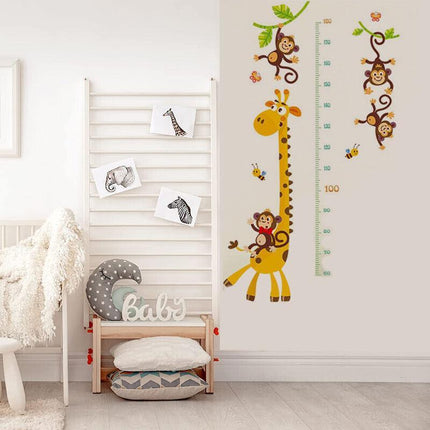 Kids Height Chart Wall Stickers Nursery Growth Measurement Ruler Removable Decal - Aimall
