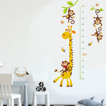 Kids Height Chart Wall Stickers Nursery Growth Measurement Ruler Removable Decal - Aimall