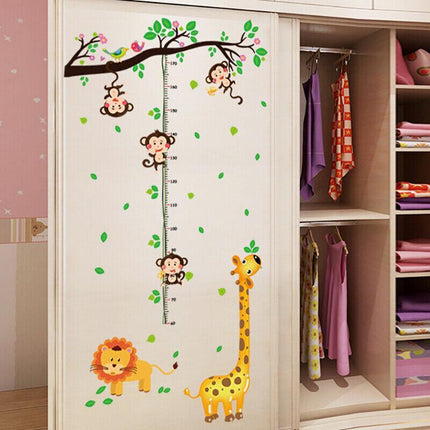 Kids Height Chart Wall Stickers Nursery Growth Measurement Ruler Removable Decal - Aimall