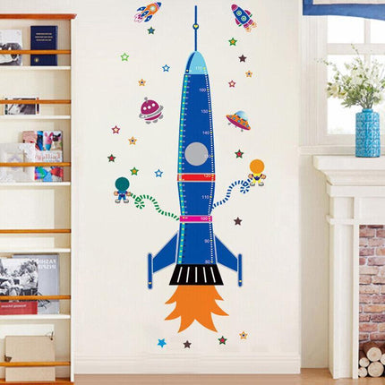 Kids Height Chart Wall Stickers Nursery Growth Measurement Ruler Removable Decal - Aimall
