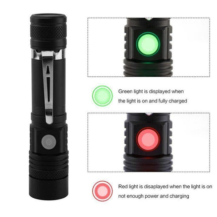 2X 60000lm LED Flashlight Torch For Bike Mount USB Rechargeable T6 XM-L AU - Aimall