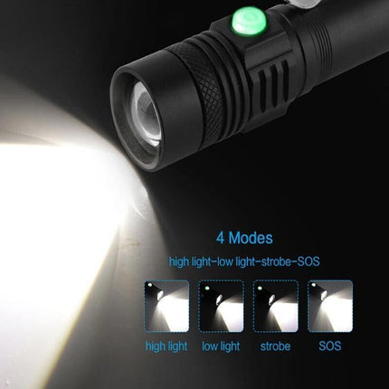 2X 60000lm LED Flashlight Torch For Bike Mount USB Rechargeable T6 XM-L AU - Aimall