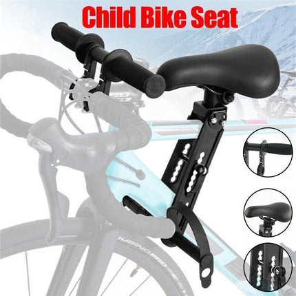 Front Mounted Child Bike Seat Top Tube Bicycle Detachable Kids Seat Armrest AU - Aimall