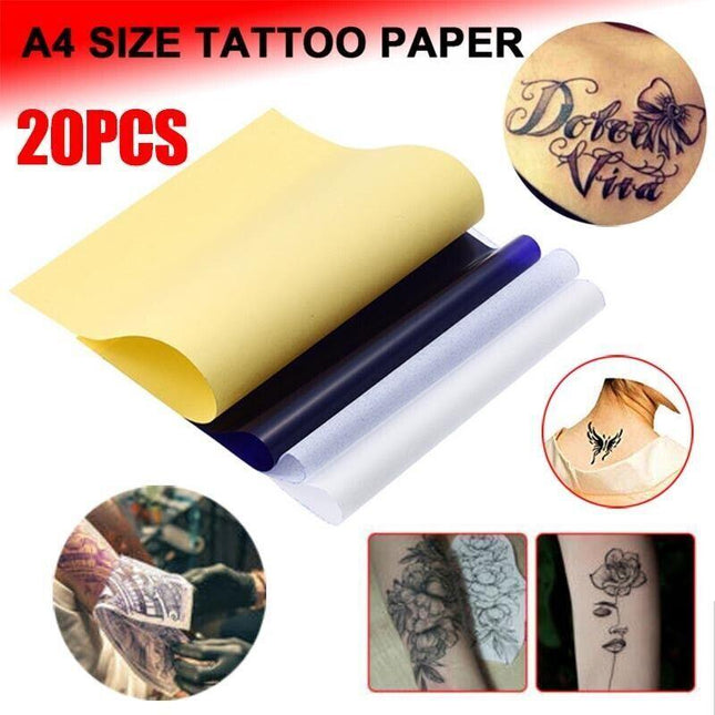 20pcs Tattoo Stencil Paper Transfer Spirit Thermal Carbon Tracing Copier Kit AU - Aimall