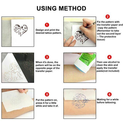 20pcs Tattoo Stencil Paper Transfer Spirit Thermal Carbon Tracing Copier Kit AU - Aimall