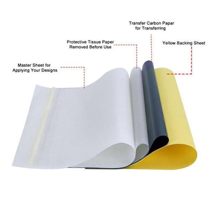 20pcs Tattoo Stencil Paper Transfer Spirit Thermal Carbon Tracing Copier Kit AU - Aimall