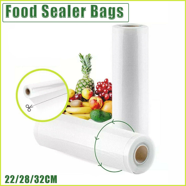 1-10× Vacuum Food Sealer Rolls Saver Bag Seal Storage Commercial Heat Grade AU - Aimall