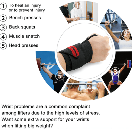 AOLIKES Weight Lifting Gym Muscle Training Wrist Support Straps Wraps Hand AU - Aimall