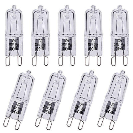 2pcs 25W G9 Warm White Halogen Oven Dimmable Bi-Pin Light Bulb 220-240V 2000hrAU - Aimall