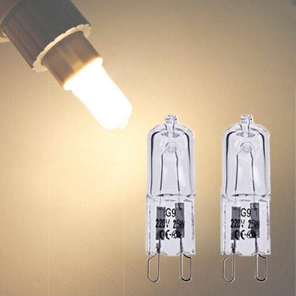 2pcs 25W G9 Warm White Halogen Oven Dimmable Bi-Pin Light Bulb 220-240V 2000hrAU - Aimall