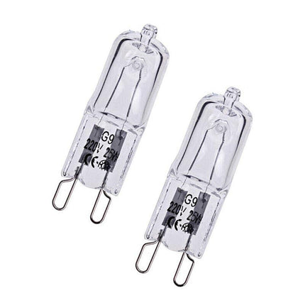 2pcs 25W G9 Warm White Halogen Oven Dimmable Bi-Pin Light Bulb 220-240V 2000hrAU - Aimall