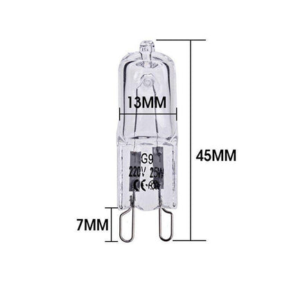 2pcs 25W G9 Warm White Halogen Oven Dimmable Bi-Pin Light Bulb 220-240V 2000hrAU - Aimall