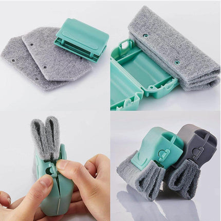 Window Door Track Cleaning Brush Gap Groove Sliding Tools Dust Cleaner Kitchen - Aimall