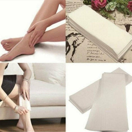 100Pcs Pre-Cut Strips Pack Non Woven Disposable 70gsm Wax Waxing Papers Cut New - Aimall
