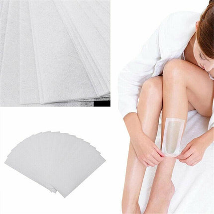 100Pcs Pre-Cut Strips Pack Non Woven Disposable 70gsm Wax Waxing Papers Cut New - Aimall